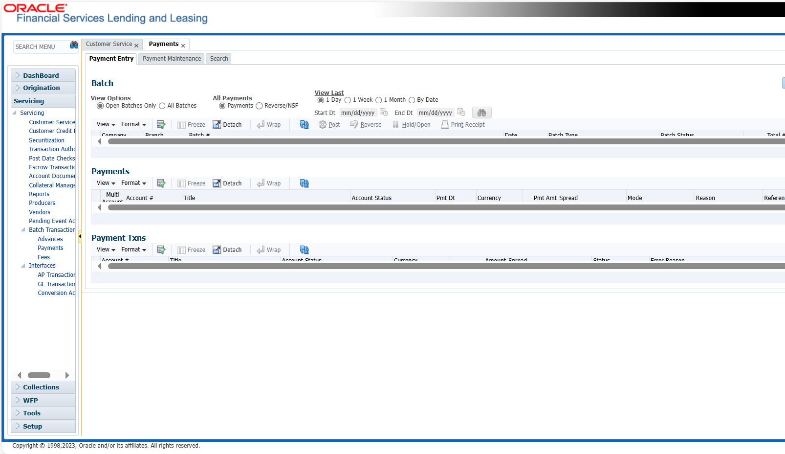 Payment Entry - Loan Servicing Software
