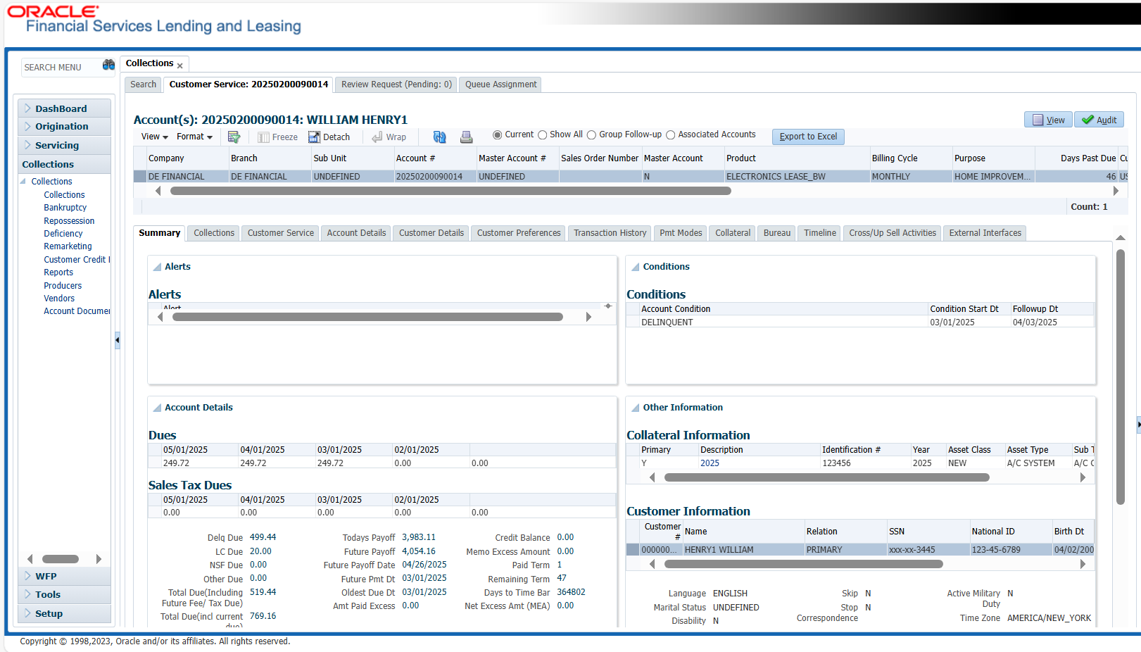 Collection Summary Details - Loan Collection Software